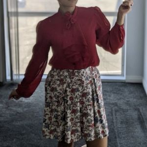 VTG Sheer Magenta Blouse